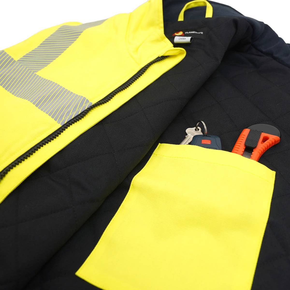 FlameSafe Workwear – FR Class 2 Hi - Vis Winter Insulated Safety Vest - Keeper's Safety Supply