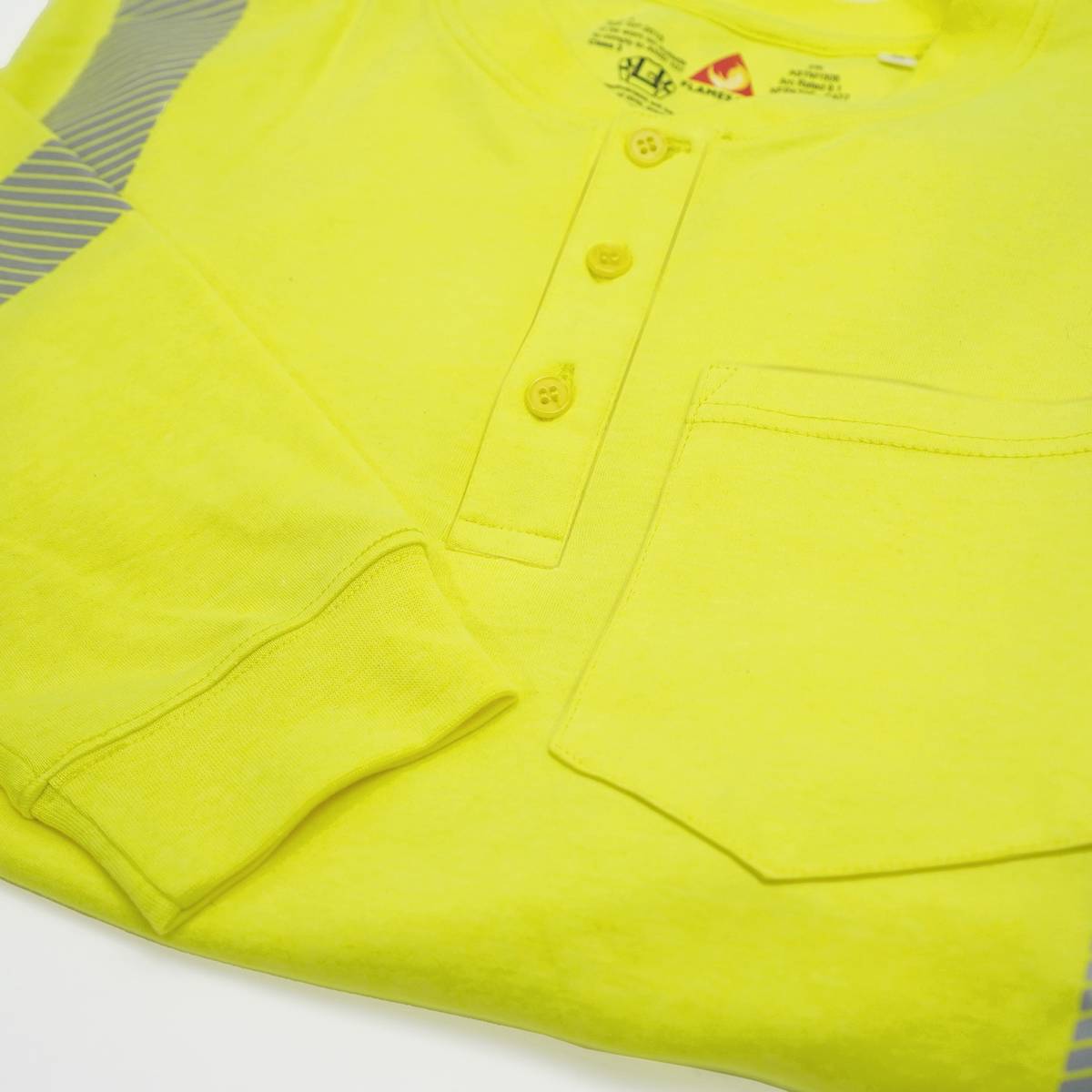 FlameSafe Workwear – Flame - Resistant Hi - Visibility Henley Shirt - Keeper's Safety Supply