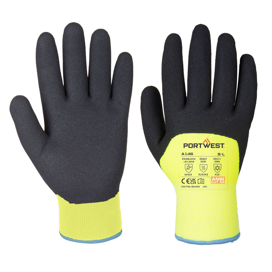A146 - Cold 15 Nitrile Sandy 3/4 Dipped Glove