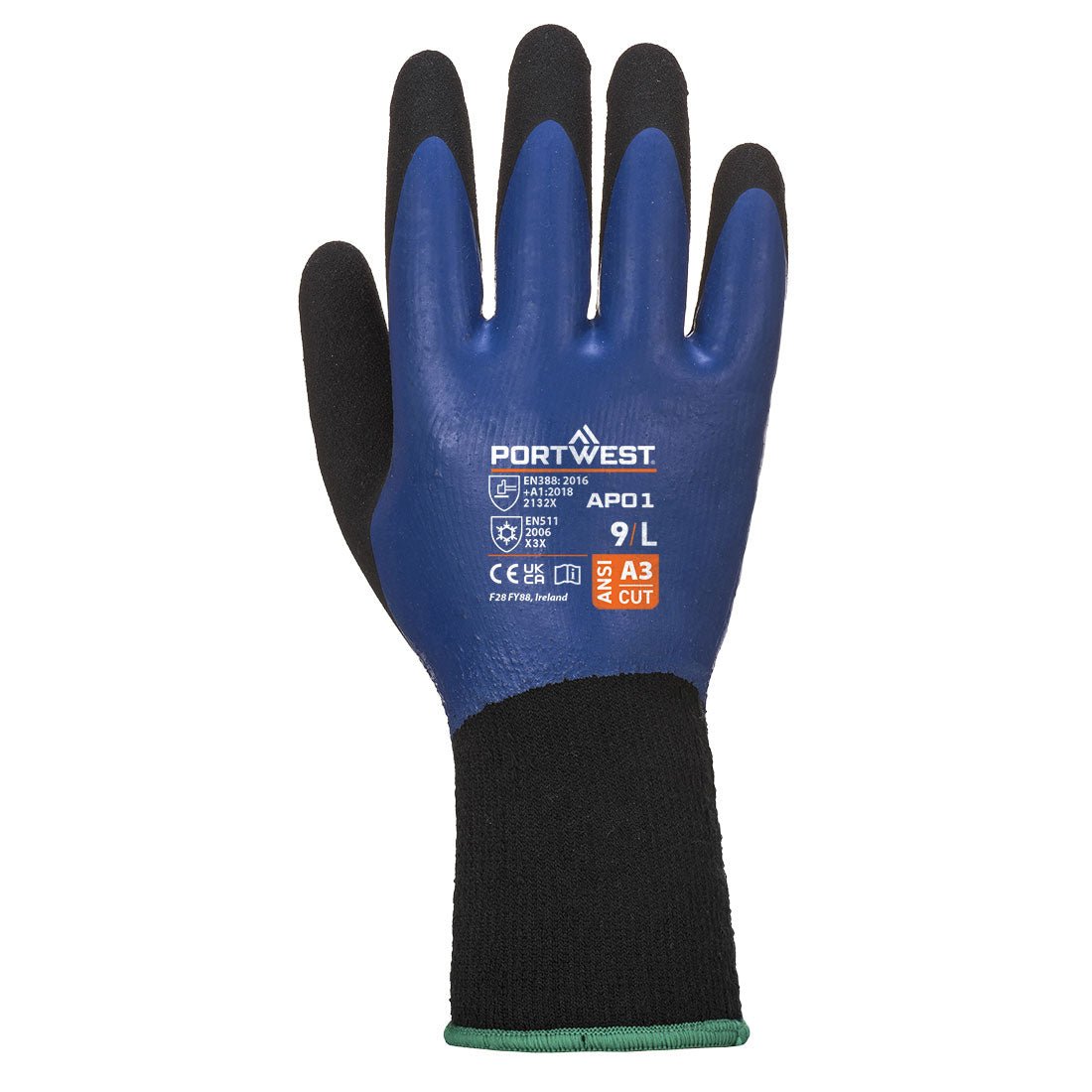 Portwest – AP01 - Cold 13 Latex Aqua Glove - Keeper's Safety Supply