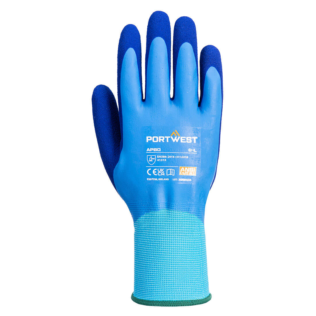 AP80 - Grip 13 Latex Foam Aqua Glove