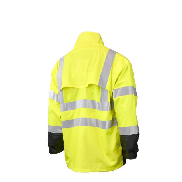 Radians RW07 High - Visibility Rain Jacket – Hi - Vis Green/Black - Keeper's Safety Supply