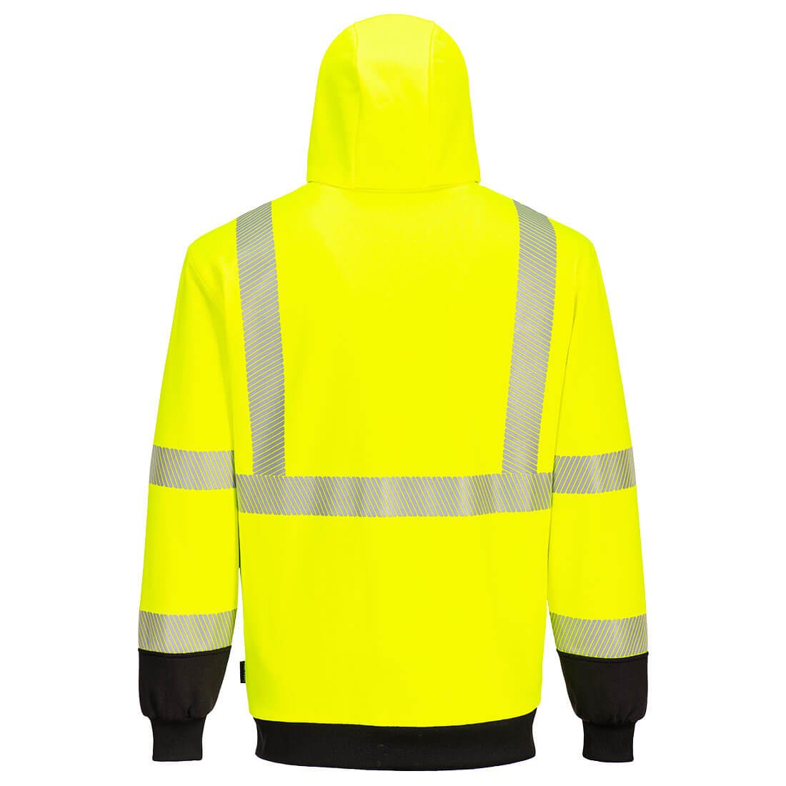 Portwest – Portwest UB325 Hi - Vis Zipped Winter Hoodie – Yellow/Black - Keeper's Safety Supply