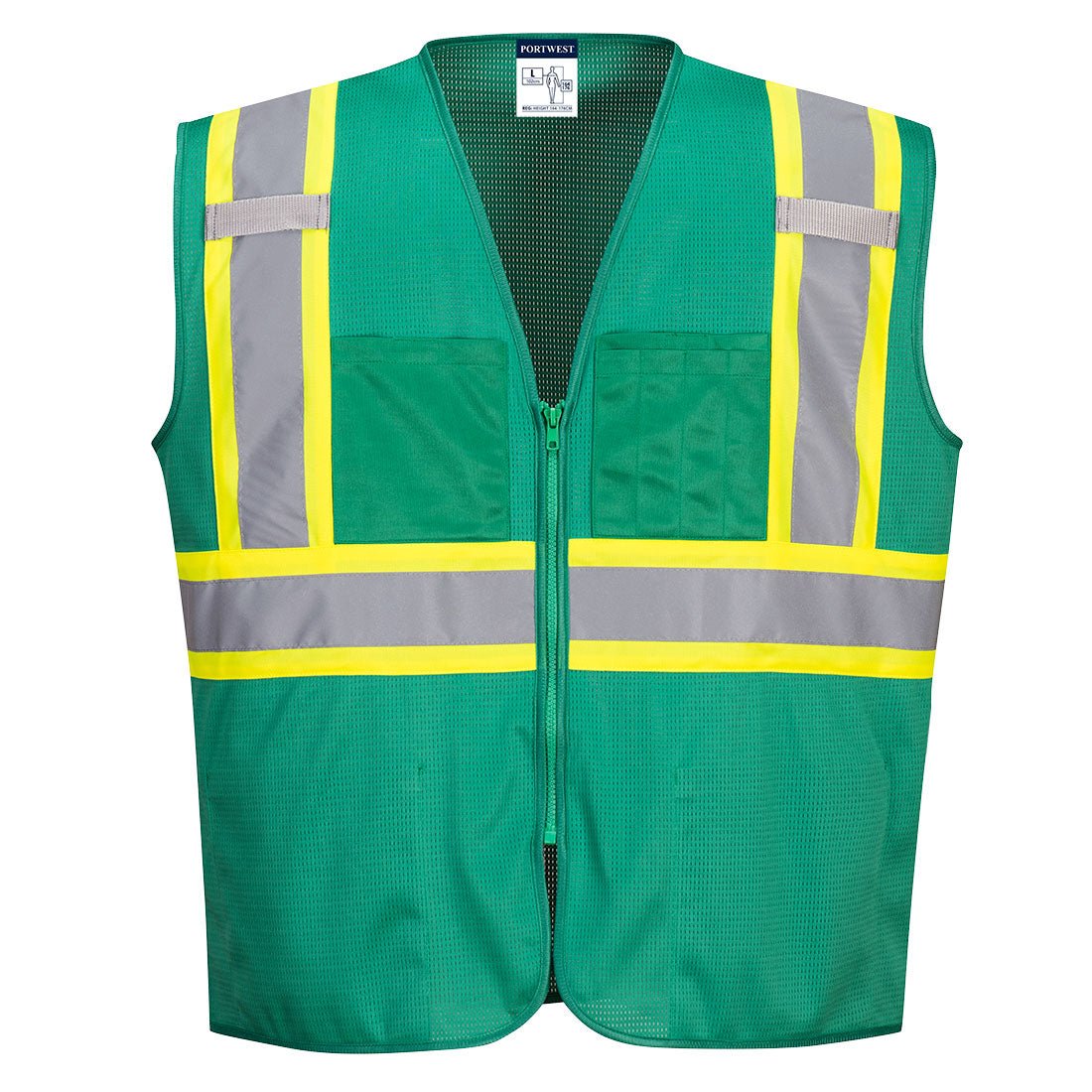 Portwest – US391 - Iona Plus Enhanced Mesh Zipped Vest - Keeper's Safety Supply