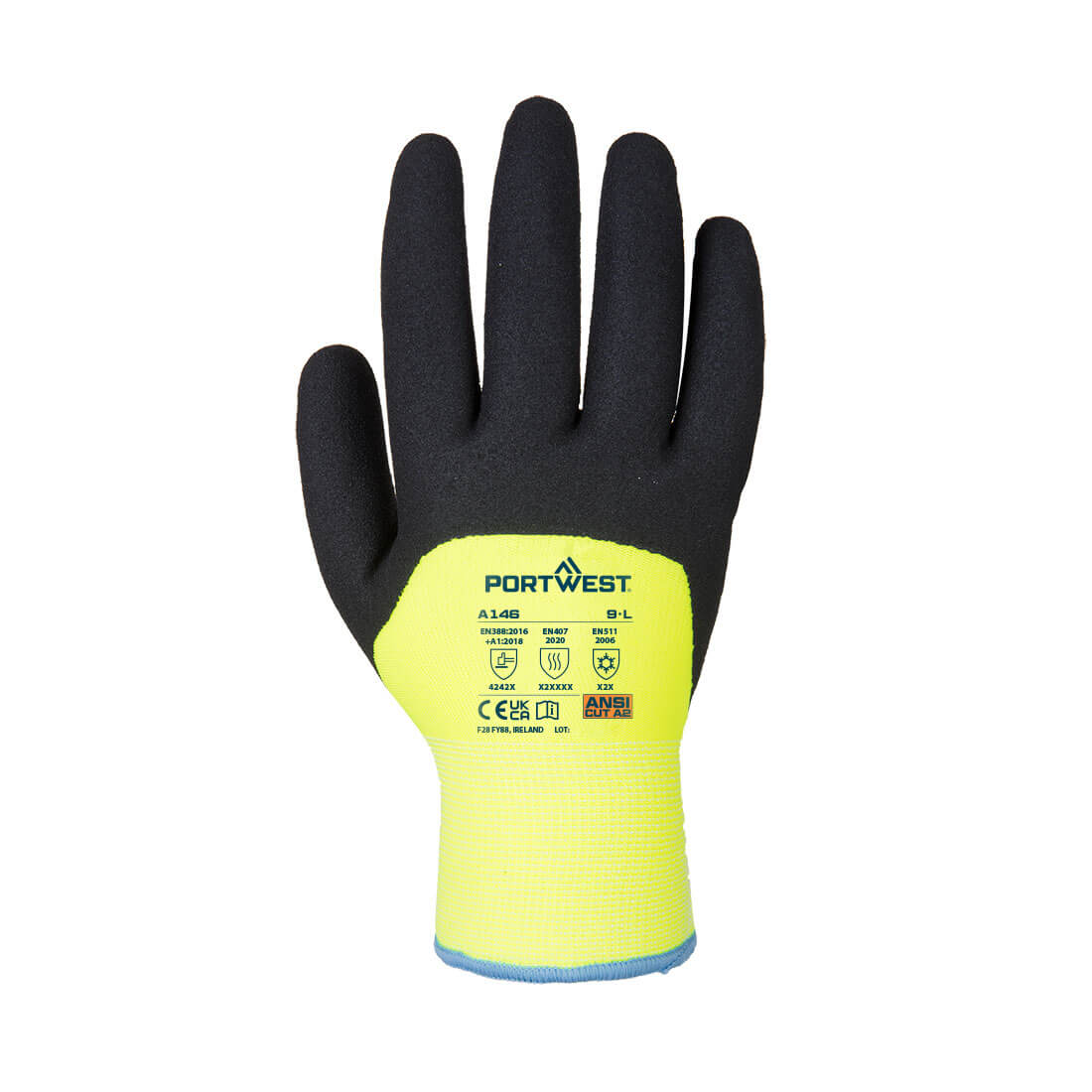 A146 - Cold 15 Nitrile Sandy 3/4 Dipped Glove