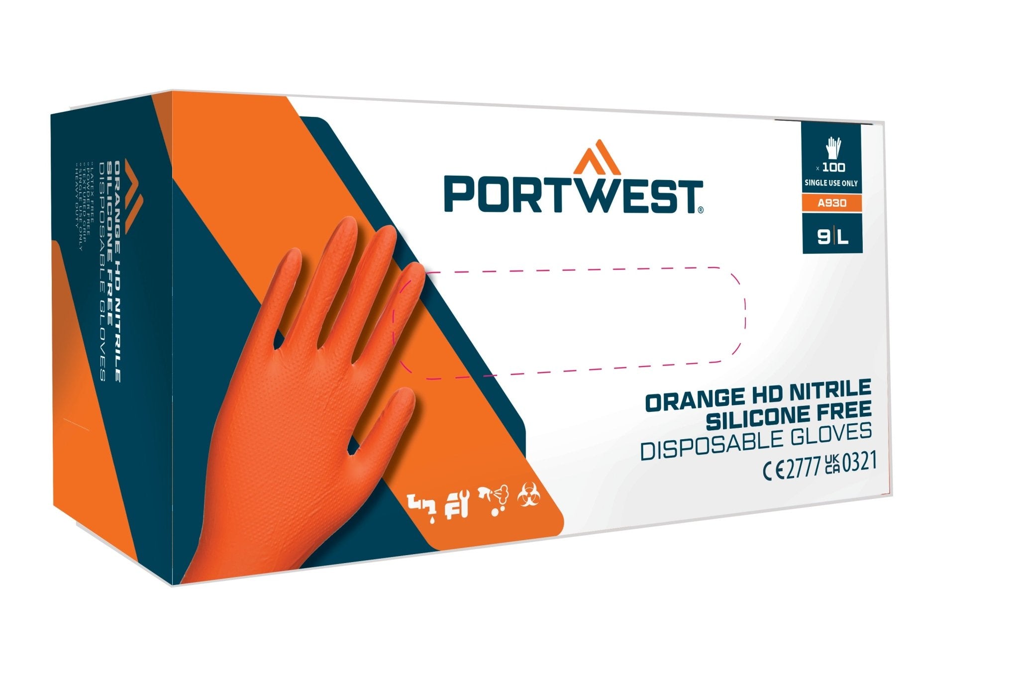 Portwest - A930 - HD Disposable Nitrile Gloves - 100 pairs/box - Keeper's Safety Supply