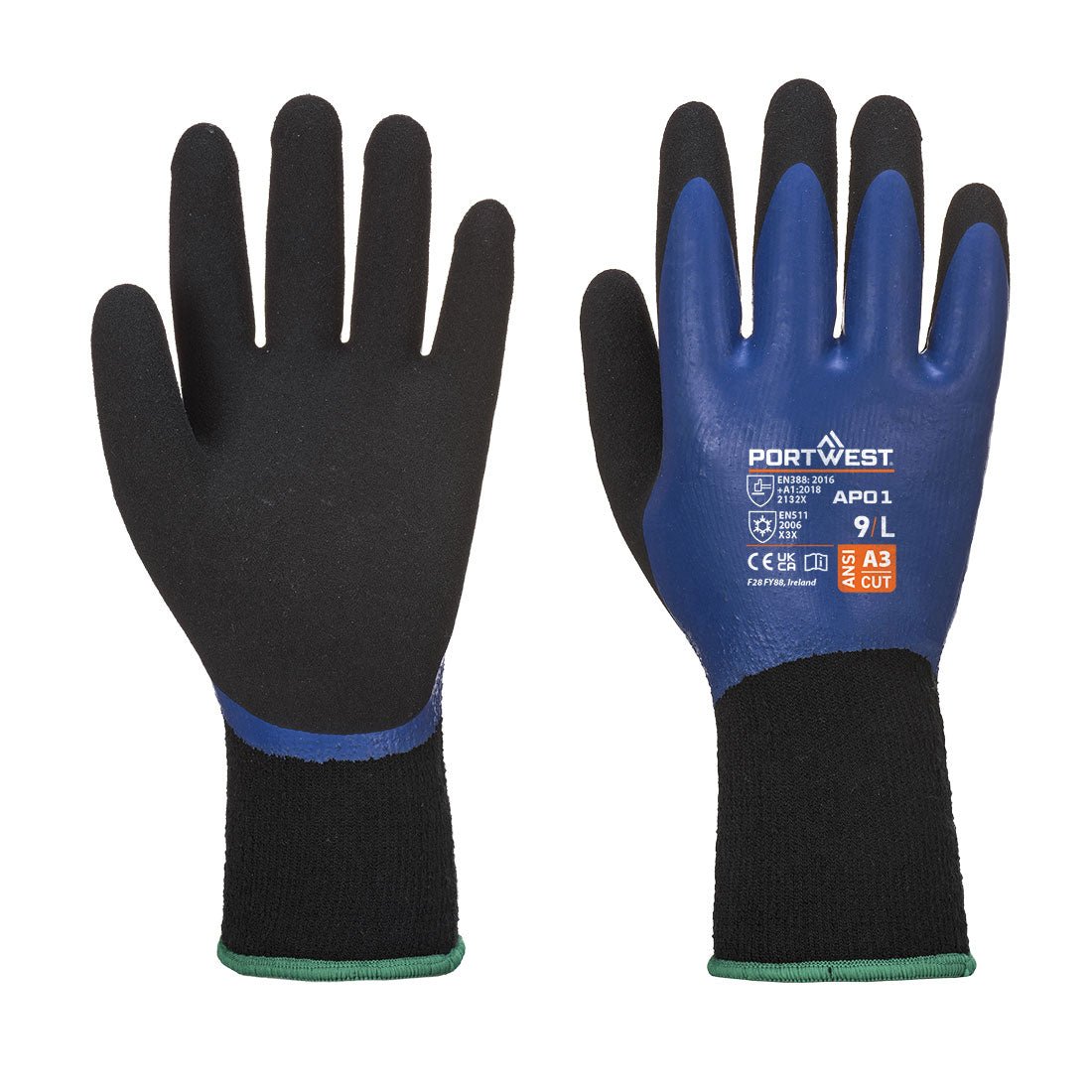 Portwest – AP01 - Cold 13 Latex Aqua Glove - Keeper's Safety Supply