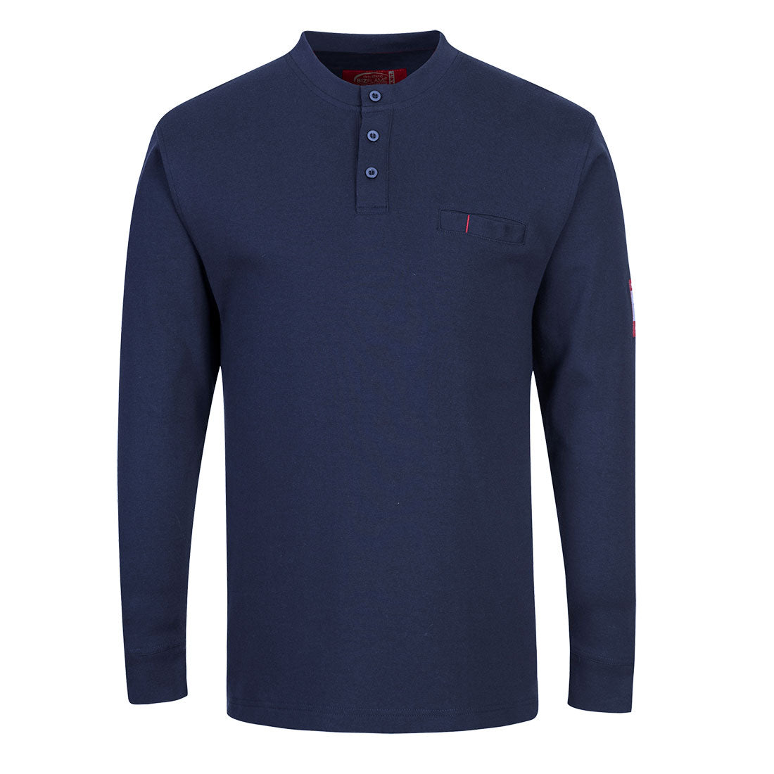 Portwest – FR32 - Bizflame Knit Anti - Static FR Henley Gray - Keeper's Safety Supply