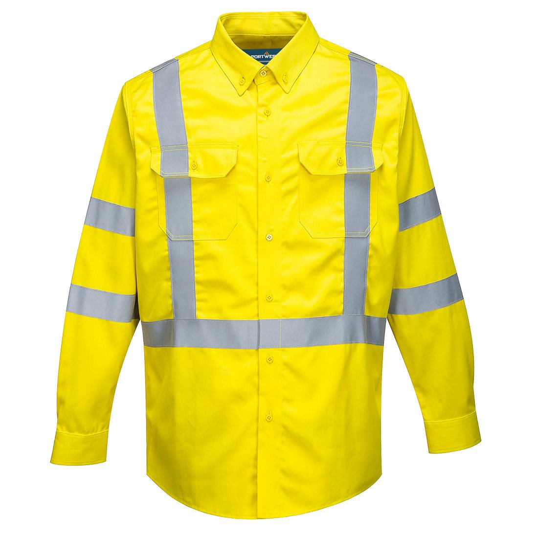 Portwest – FR95 Bizflame 88/12 Flame - Resistant High - Visibility Shirt - Keeper's Safety Supply