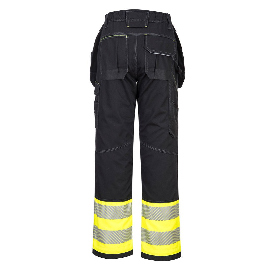 Portwest – Portwest PW307 PW3 Hi - Vis Holster Pocket Pants – Yellow/Black - Keeper's Safety Supply