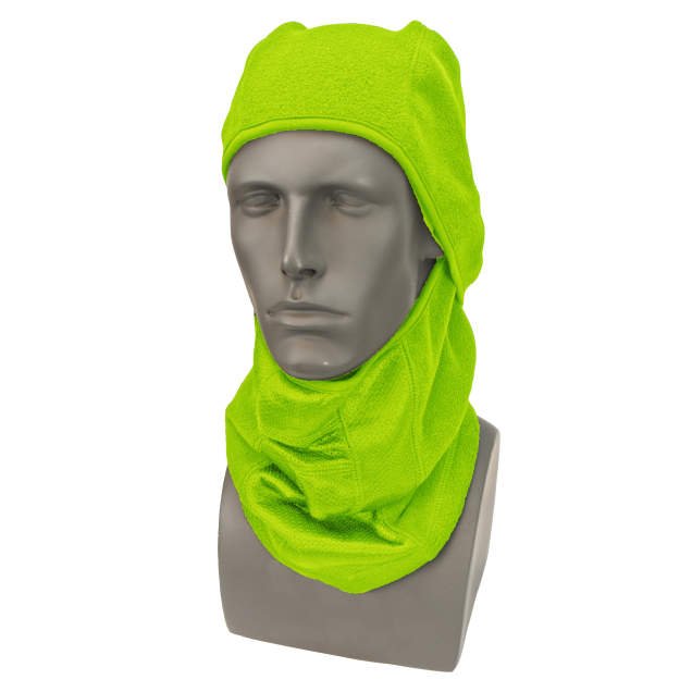 Radians Nordic Blaze® RWL25 Hinged Fleece Balaclava - HI VIS GREEN - Keeper's Safety Supply