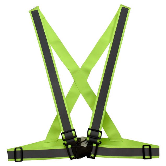 Radians SA0201X High Visibility Breakaway X - Back Safety Harness - GRN - Keeper's Safety Supply