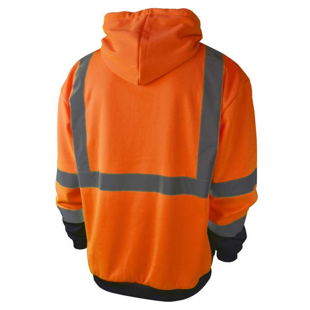 Radians SJ01B - 3 Class 3 High - Visibility Color - Blocked Hooded Sweatshirt - Keeper's Safety Supply