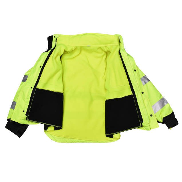 Radians SJ32 - 3 Class 3 High - Visibility Color - Blocked Sweatshirt with Removable Hood - Keeper's Safety Supply
