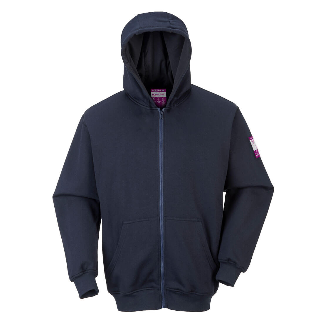 Portwest – UFR81 - Modaflame Knit Zipper - Front Hooded FR Sweatshirt - Keeper's Safety Supply