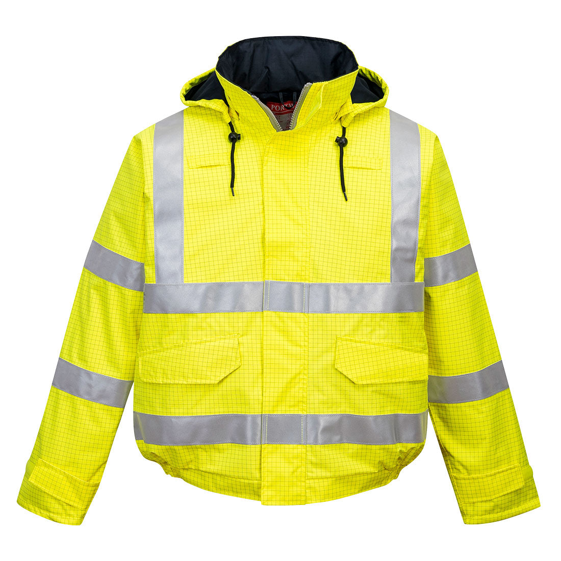 PORTWEST US773 Bizflame Rain Hi-Vis FR Winter Bomber Jacket Yellow